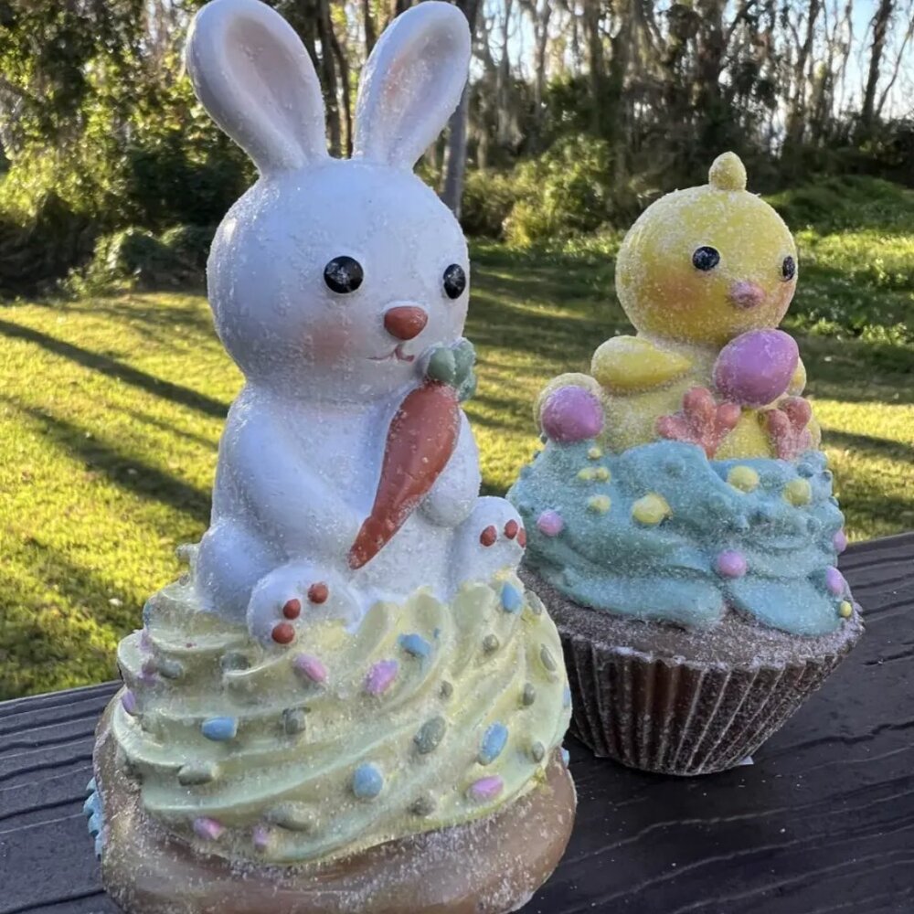 Resin Easter Cupcake Animals Spring Home Decoration Holiday Decor Gift